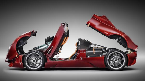 Red Pagani Utopia Roadster